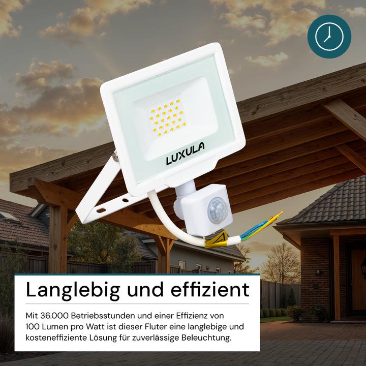 Actual product image Luxula LED floodlight with motion detector (2000 lm, IP65)