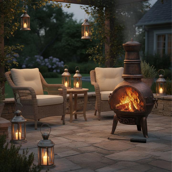 Actual product image Relaxdays Patio stove