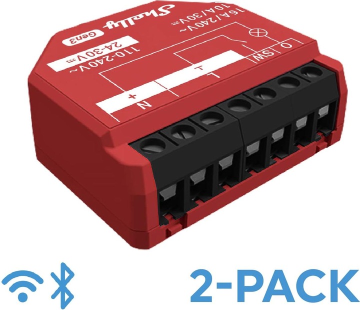 Actual product image Shelly 1PM Gen3 x2 (Switch actuator)