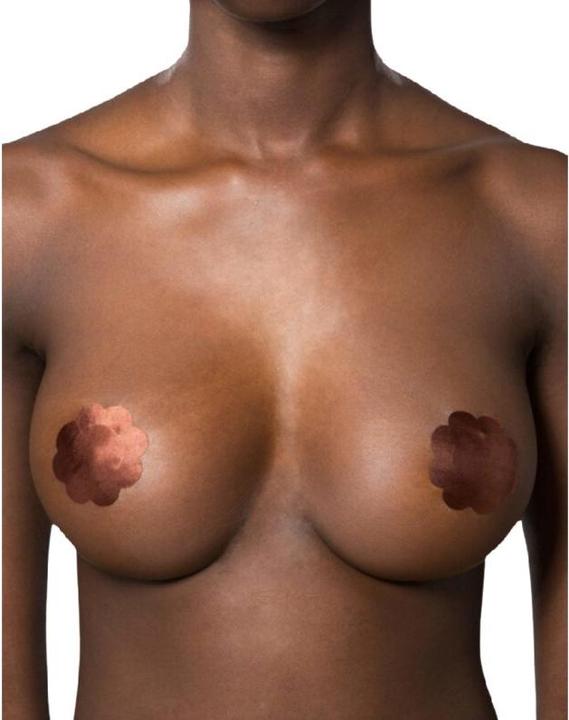 Produktbild Bye Bra Satin Nipple Covers 3 Pack - Dark Brown XL (3er Pack, XL)