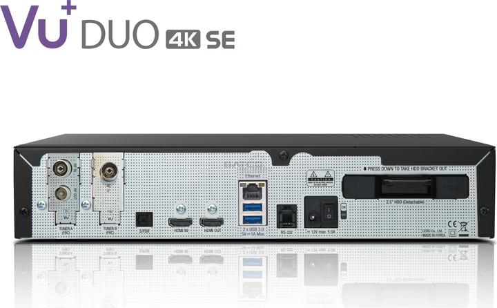 Produktbild Vu+ Duo 4K SE (4.10 GB, DVB-C/T2, CI-Schacht)