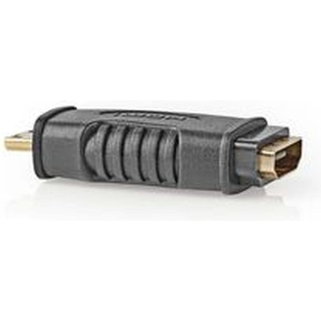 Nedis Adattatore HDMI, microspina HDMI / presa HDMI (Micro HDMI), Adattatore dati + video, Nero