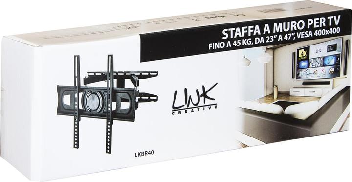 Produktbild STAFFA TV/MONITOR 23"/47" VESA BK MAX45KG/400*400/INCLI E LUNGHEZZA (Wand, 47", 45 kg)