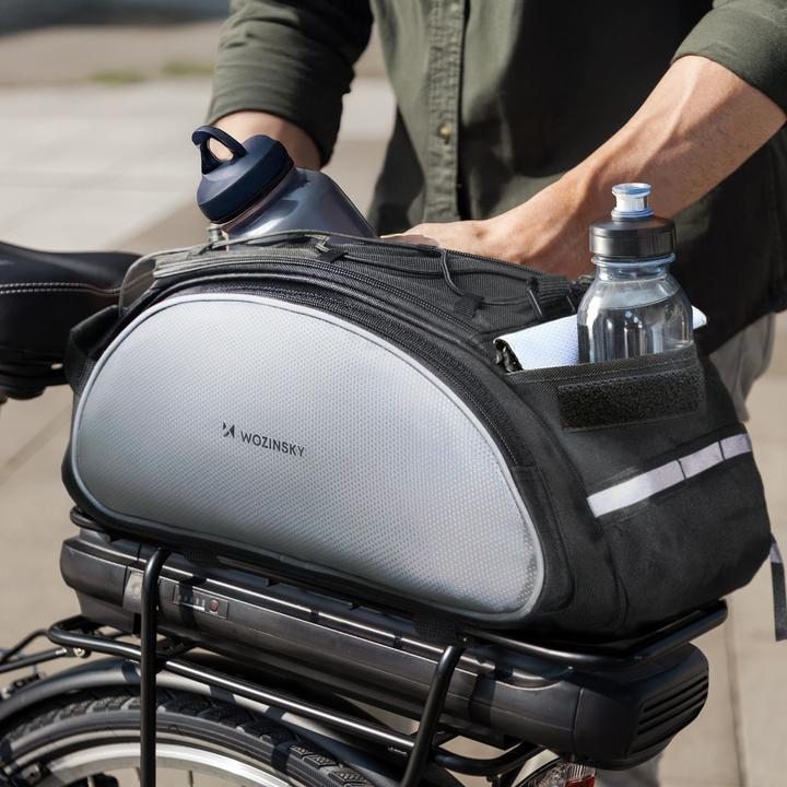 Produktbild Wozinsky bike carrier bag with shoulder strap 13l black (WBB1BK) (13 l, Gepäckträgertasche)