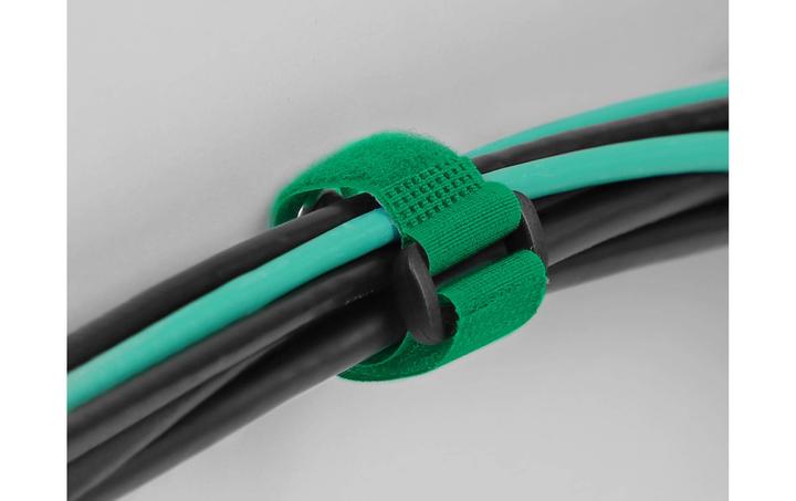 Immagine prodotto Delock Fascetta in velcro con anello e occhiello di fissaggio L 190 x L 25 mm verde 5 pezzi (Fascette in velcro, 190 mm, 5 pz.)