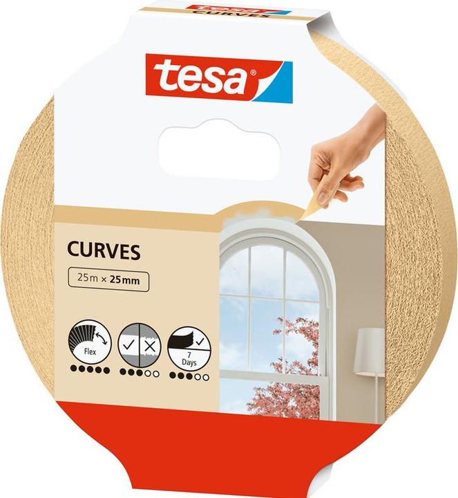 Produktbild tesa Malerband für Kurven, Kurvenband (25 mm)