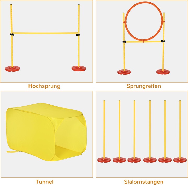 Actual product image PawHut Agility set for 4 different training variants (Agility)