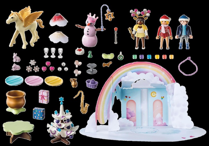 Actual product image Playmobil Advent Calendar "Christmas under the Rainbow