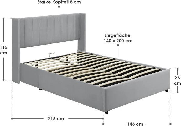 Produktbild Juskys Polsterbett Savona (140 x 200 cm)