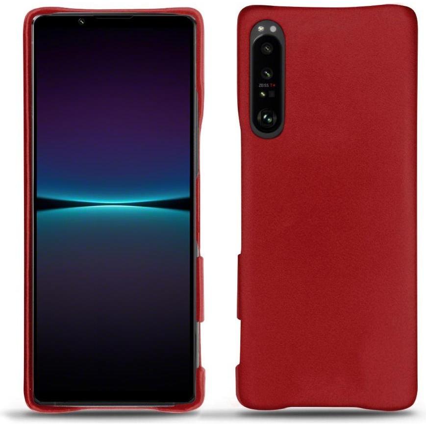 Noreve Lederschutzhülle (Sony Xperia 1 IV), Smartphone Hülle, Rot