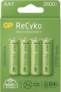 Productafbeelding GP Batteries GP Nab??jec?? bat. ReCyko 2600 AA (HR6) - 4ks (4 Pcs., AA, 2600 mAh)