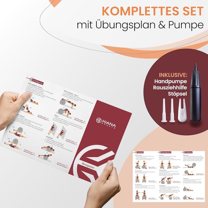 Actual product image Kiana sports Gymnastik- und Sitzball mit Noppen, inkl. Pumpe