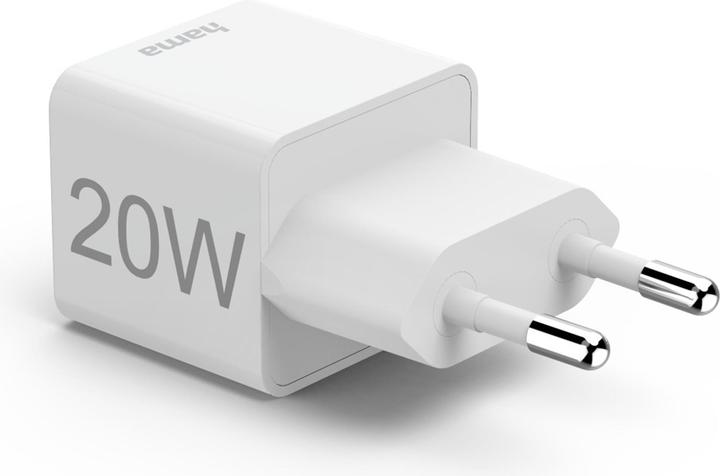 Image du produit Hama Chargeur rapide avec câble de charge Lightning, mini-chargeur, PD, 20W, 1m, blanc (20 W, 1 portion)