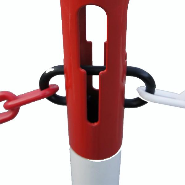 Image du produit RS PRO Chaîne de délimitation acier rouge/blanc Barrière de sécurité