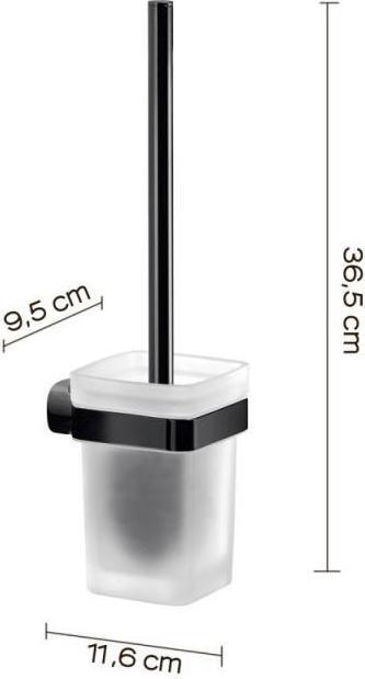 Produktbild Domoletti Amalfi Toilet Brush Holder Matt Black