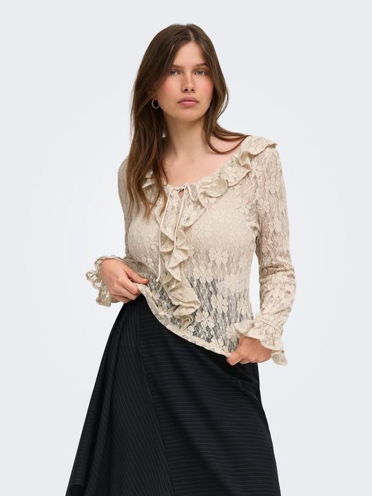 Immagine prodotto Only Onlpearlina Ls Ruffle Lace Top Wvn (L)