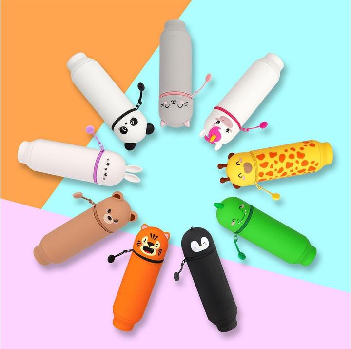 Produktbild Legami Kawaii 2-in-1 Silicone Pencil Case Bunny, Federmäppchen, Mäppchen, Stiftehalter, Hase, KA0014