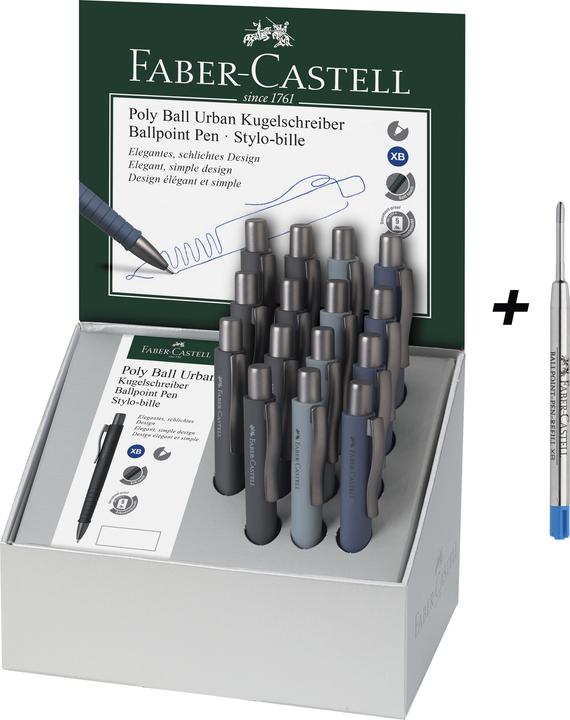 Produktbild Faber-Castell Druckkugelschreiber POLY BALL URBAN, Display (Sortiert, 35 x)