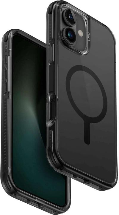 Actual product image Uniq etui Combat iPhone 16 6.1" Magclick Charging czarny/carbon black (Apple iPhone 16)