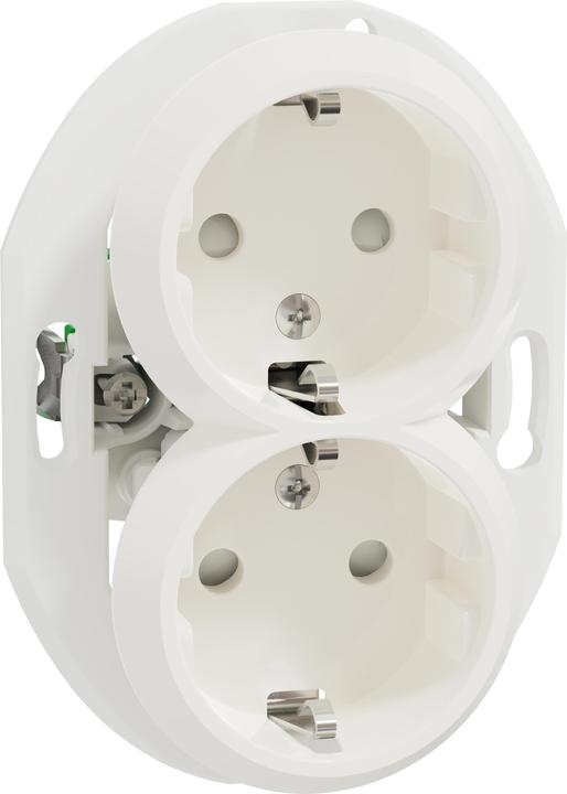 Produktbild Schneider Electric Doppelsteckdose mit erhöhtem WDE011122