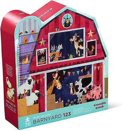 Image du produit Crocodile Creek Puzzle en forme 36pc / Barnyard 123 (36 pièces)