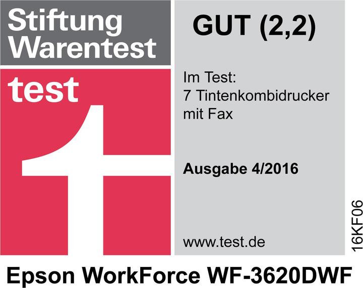 Actual product image Epson WF-3620DWF WorkForce (Ink, Colour)