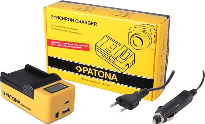 Produktbild Patona Synchron USB Ladegerät f. Casio NP40 NP-40 mit LCD-Display
