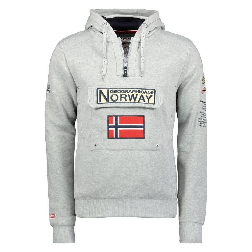 Geographical Norway 3/4 Gymclass Sweatshirt 100 M WU4184H/Gn B-Grijs, Kaart