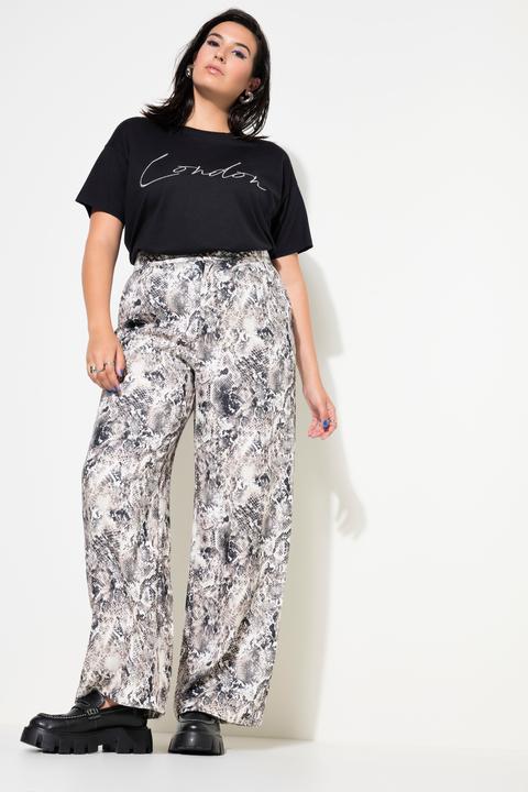 Actual product image Studio Untold Snake Print Wide Leg Pants (44)