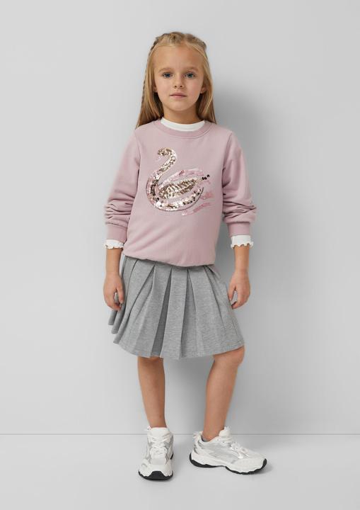 Produktbild s.Oliver Sweatshirt Kuscheliges Sweatshirt mit Pailletten-Artwork (140)