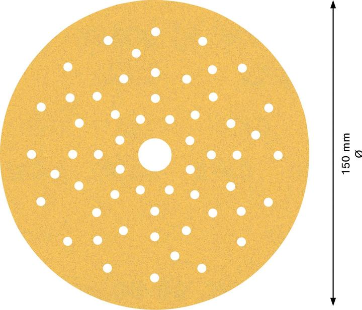 Actual product image Bosch Professional Zubehör EXPERT C470 Sandpaper multi-hole for random orbital sander, 150 mm, G 120, 5-pcs. (120)