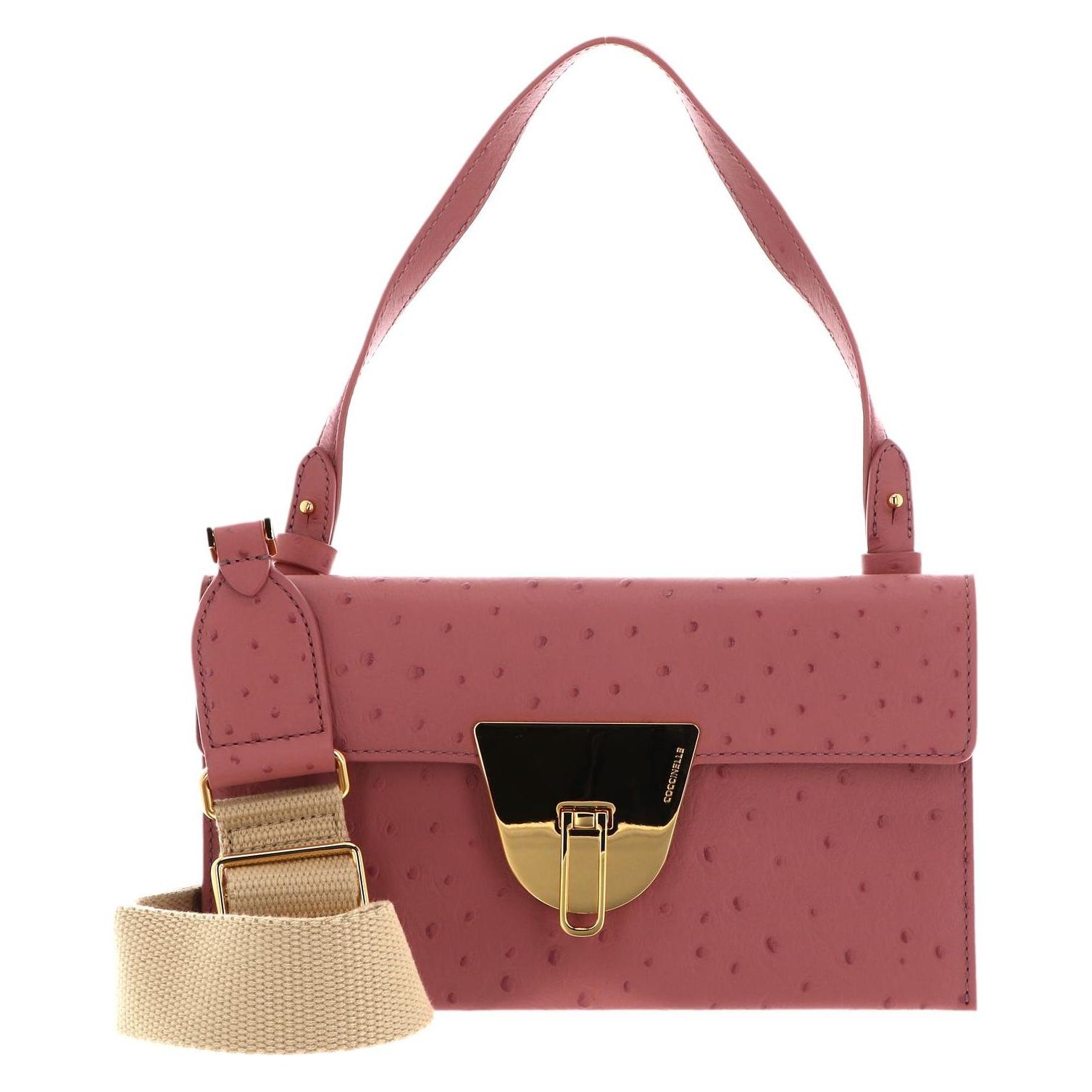 Coccinelle, Damen, Handtasche, Coccinellenico Ostrich Handbag, Rosa