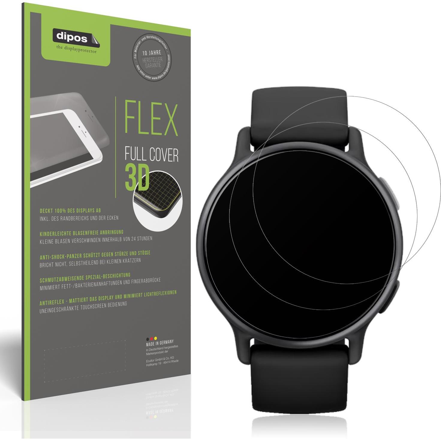 Dipos Full Cover Schutzfolie Matt, Smartwatch Schutzfolie, Transparent