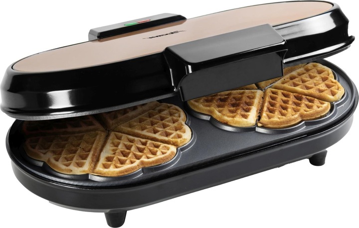 Actual product image Bestron Double waffle iron for classic heart-shaped waffles