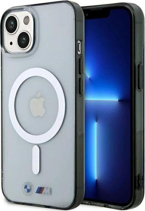 Image du produit BMW Étui BMHMP14MHCRS iPhone 14 Plus 6.7" transparent hardcase Silver Ring MagSafe (Apple iPhone 14 Plus)