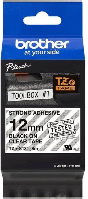 Produktbild Brother TZe-S131 (1.20 cm, Schwarz, Transparent)