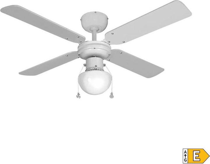 Produktbild EDM Enzo Plafondventilator 102cm 3 standen 50W wit + lamp - 8652700 (43.50 dB)