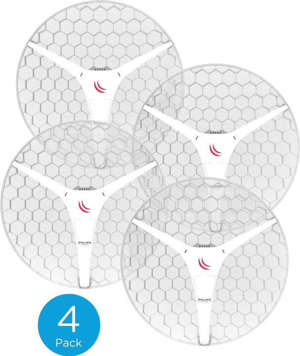 Produktbild MikroTik LHG XL 5 AC Dual Chain Long Range 27dBi 5GHz CPE/Point-to-Point, 4er Pack Wireless Systeme (867 Mbit/s)