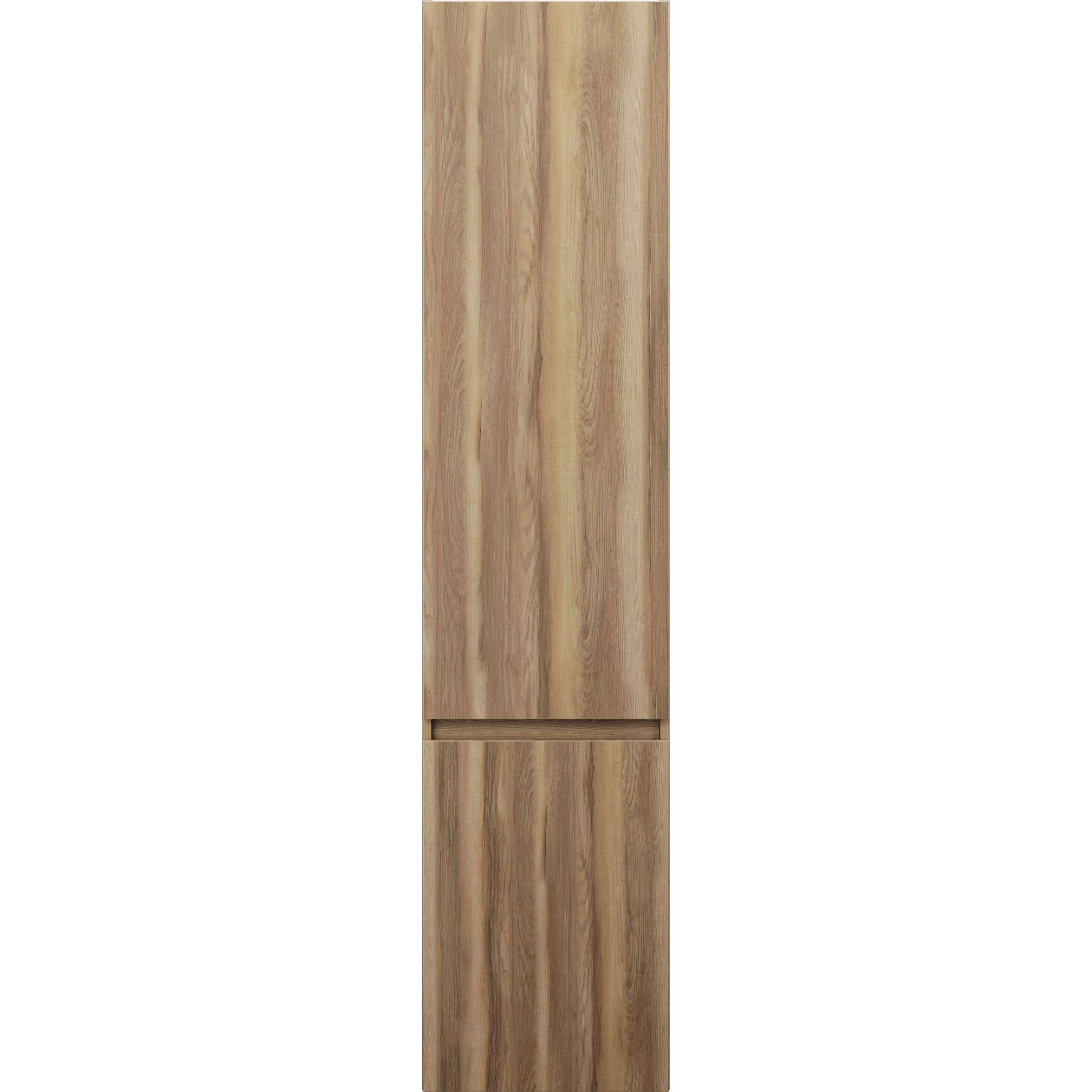 burgbad, Badezimmerschrank, Lin20 Hochschrank Wandhängend mit 2 Türen inklusive Winkelablagen, Tiefe 245mm, Türanschl