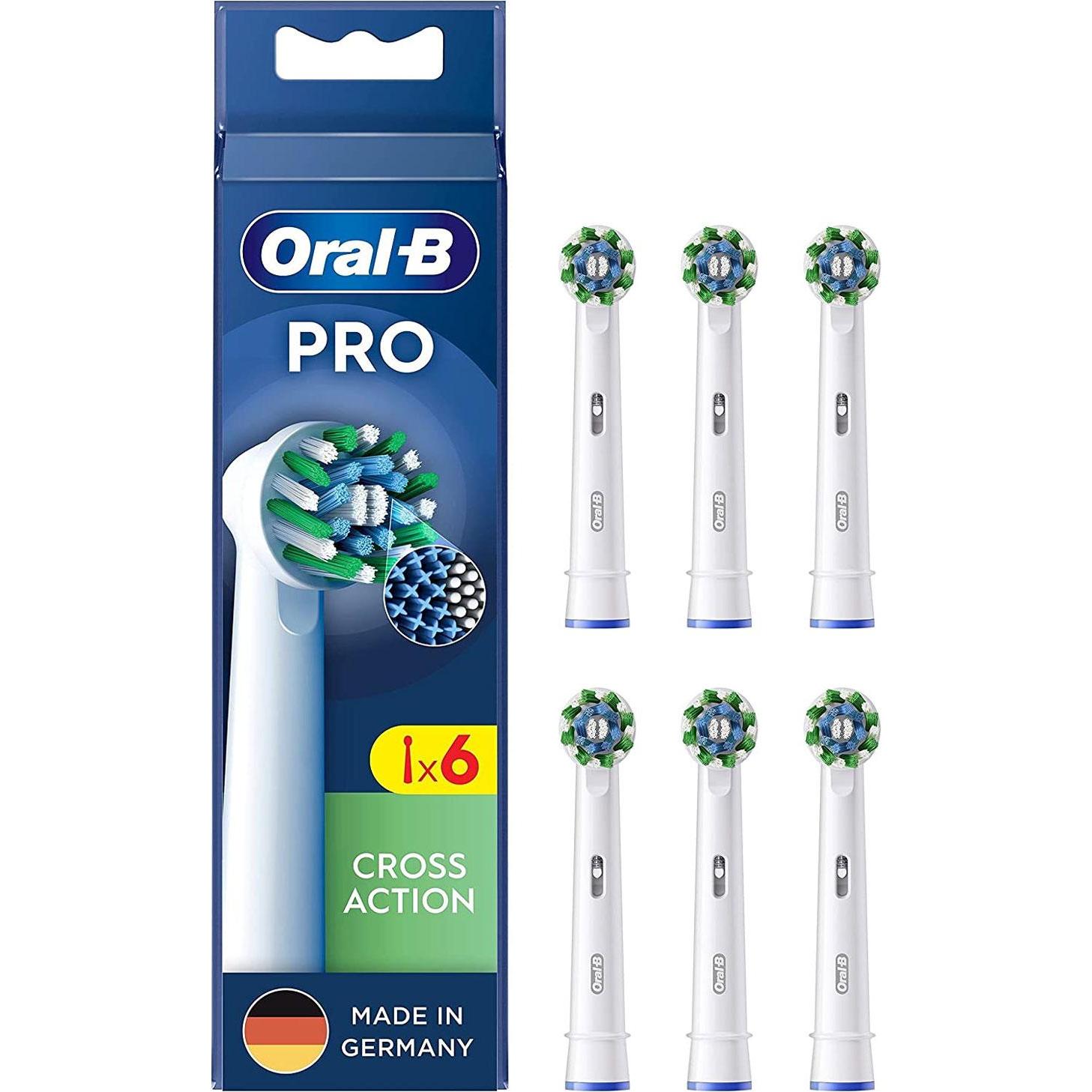 Oral-B Weiss Zahnbürstenkopf, Pro Crossaction (6X)