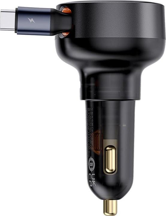 Actual product image Baseus Car Charger Enjoyment Pro with cable USB-C, 60W (Black)