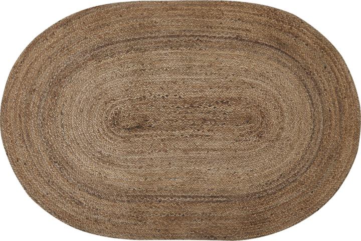 Beliani Teppich Jute beige 120 x 180 cm Kurzflor DEMIRCI (120 x 180 cm)
