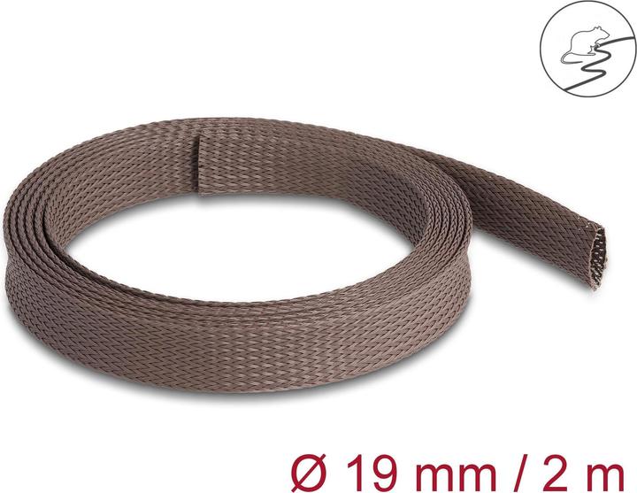 Image du produit Delock Gaine tressée anti-rongeurs, 2 m x 19 mm brun (Gaines pour câbles, 200 cm)