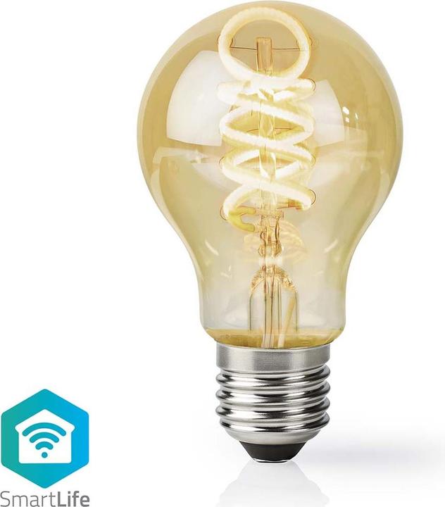 Produktbild Nedis SmartLife LED Filament Lampe | Wi-Fi | E27 | 360 lm | 4.9 W | Warm bis kühlen weiss | 1800 - 65 (E27, 360 lm, 1x)