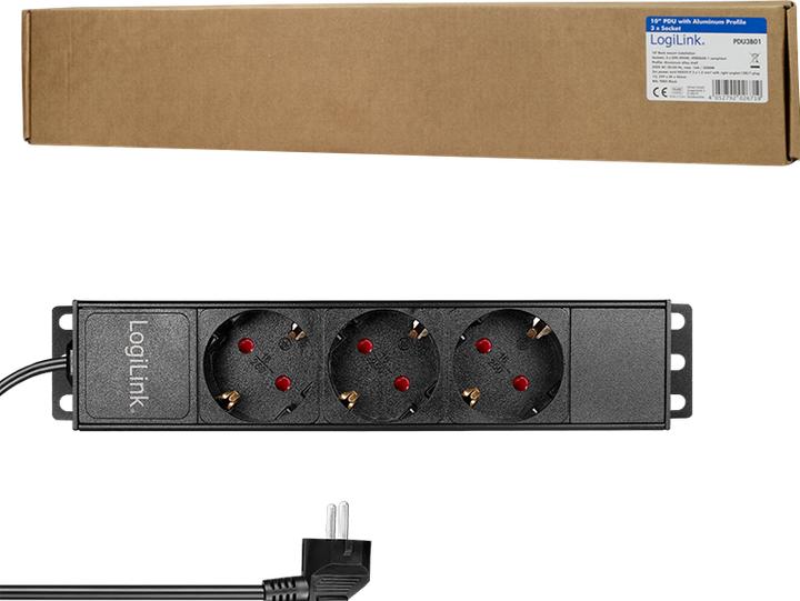 Produktbild LogiLink Steckdosenleiste (3 x, CEE 7/3, 1.80 m)