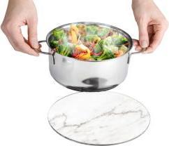 Image du produit Wenko Topfuntersetzer Mod. Marmor Glas, Ø 20 cm (1 x)