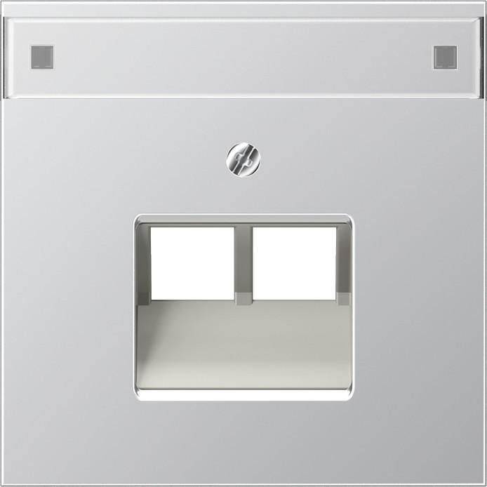JUNG, Zubehör Schalterprogramm, Zentralplatte UAE/IAE 2f LS alu mt AL2969-2NAUA