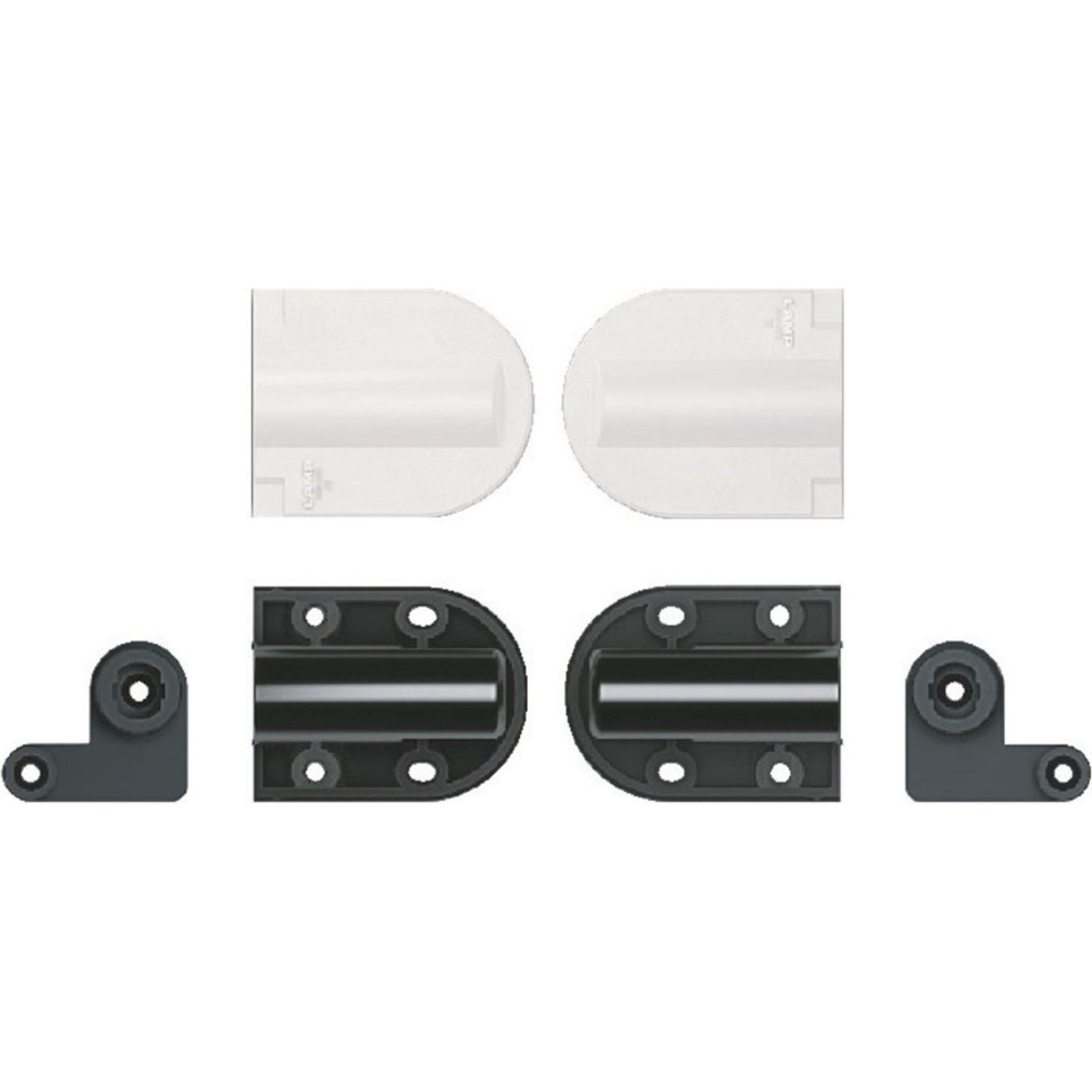 Lamp Post Inc., Cerniere mobili, LAMP Cerniera per coperchio HG-JHM20-80 grande alluminio/plastica nera