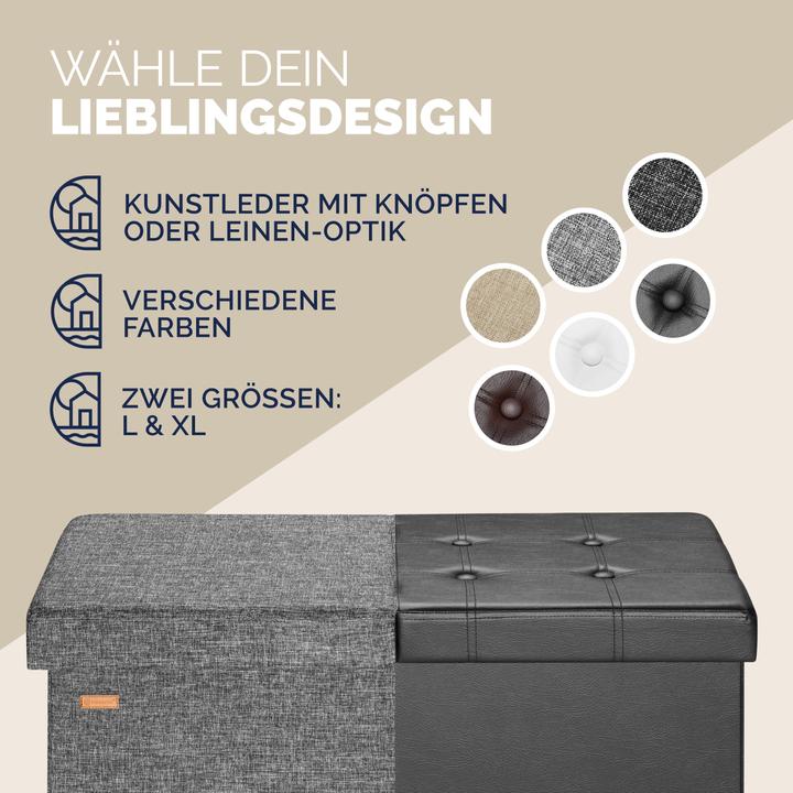 Produktbild Casaria Sitztruhe mit Stauraum (115 cm)