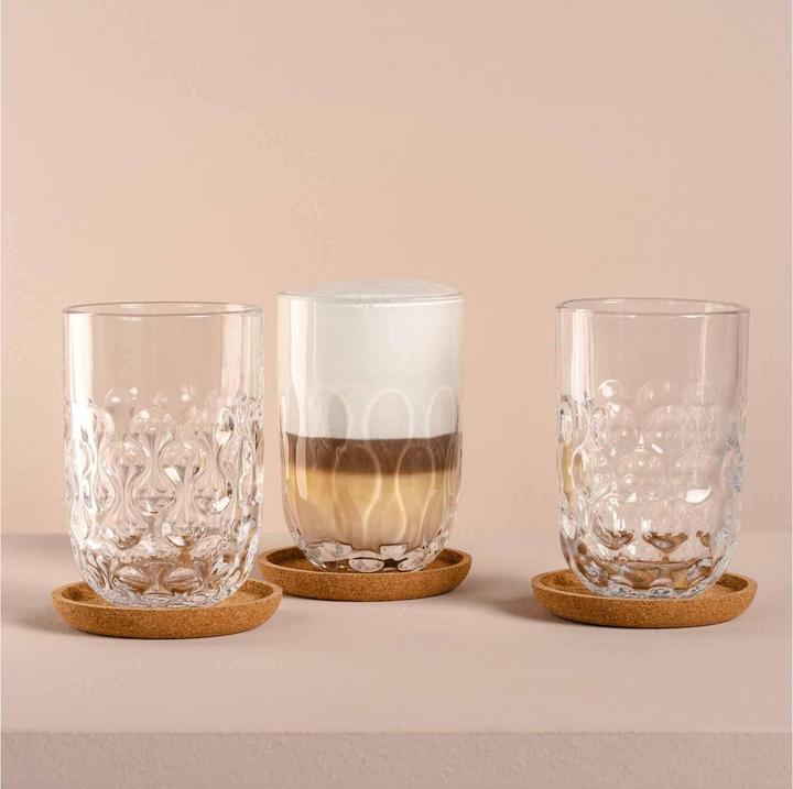 Produktbild Leonardo Cappuccino Becher Gocce mit Untersetzer 380 ml (390 ml, 6 x)